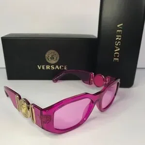 ? - New Authentic Versace Pink Geometric Unisex Sunglasses VE4361 5334/5 53. Versace Sunglasses - Pink Geometric Unisex Shades VE4361  main image 2